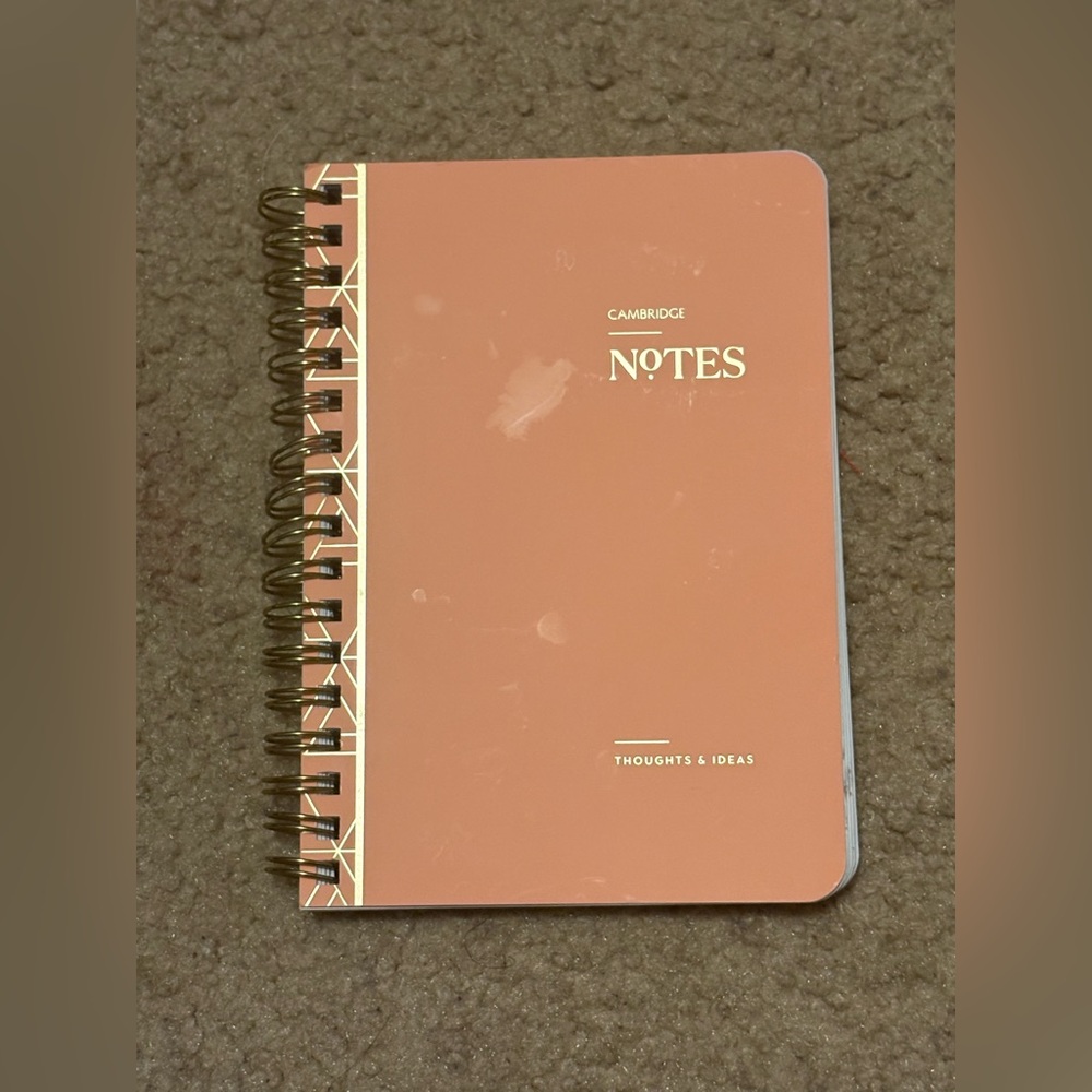 NWT light orange colored Cambridge notes notebook